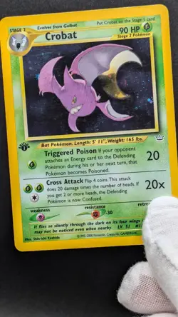 Pokemon Card 1st Edition Crobat *DOUBLE HOLO* 1 OWNER! Free Shipping!! - Image 3