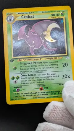 Pokemon Card 1st Edition Crobat *DOUBLE HOLO* 1 OWNER! Free Shipping!! - Image 4