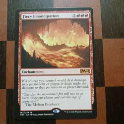Mtg Fiery Emancipation NM Core Set 2021 143/274 Mythic Rare Enchantment Card - Image 1