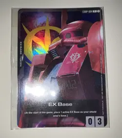 Gundam Card Game Ex Base Char's Zaku ENGLISH EXBP-004 SEALED - Image 3