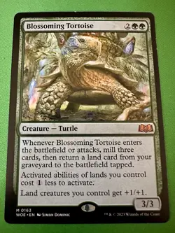 MTG Blossoming Tortoise, Wilds of Eldraine Mythic Creature (WOE) Magic - Image 1