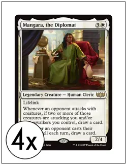 4x Mangara, the Diplomat, Tarkir Dragonstorm Commander, Magic MTG NM - Image 1