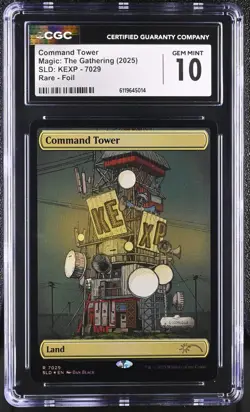 MTG SLD Command Tower #7029 CGC GEM MINT 10 Foil KEXP Where the Music Matters - Image 1