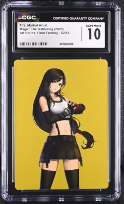 MTG Tifa, Martial Artist #52 CGC GEM 10 Borderless Art Series: Final Fantasy FF7 - Image 1