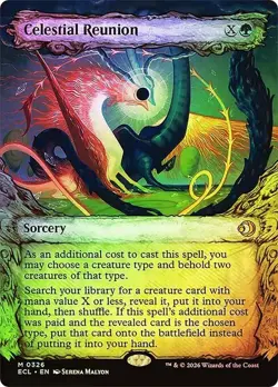 Celestial Reunion Foil Showcase Lorwyn Eclipsed NM MTG - Image 1