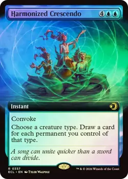 Harmonized Crescendo Foil Extended Art Lorwyn Eclipsed NM MTG - Image 1