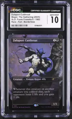 MTG SLD Zulaport Cutthroat #1982 CGC GEM MINT 10 Foil Borderless Frank Frazetta - Image 1