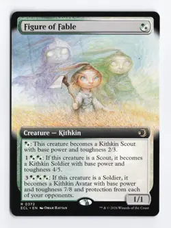 Figure of Fable (Extended Art) #372 Rare - Lorwyn Eclipsed MTG ECL PACK FRESH - Image 1