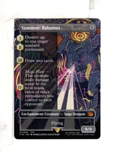 MTG SkeenAB Summon: Bahamut BORDERLESS from FIN. NM. - Image 1