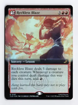 Reckless Blaze Extended Art #197 FOIL Rare - MTG TLE Eternal Legal - Image 1
