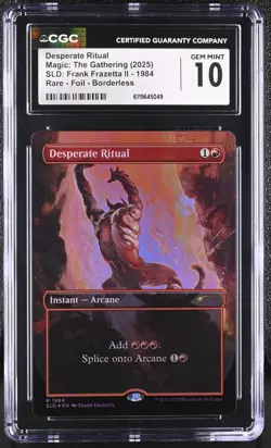 MTG SLD Desperate Ritual #1984 CGC GEM MINT 10 Foil Borderless Frank Frazetta - Image 1