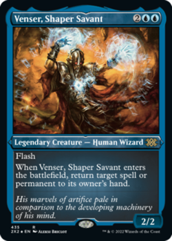 MTG Venser, Shaper Savant - Foil Etched, NM-Mint, English Double Masters 2022 - Image 1