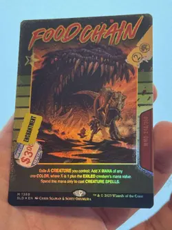 1X FOIL Food Chain BORDERLESS MINT MTG Secret Lair VHS Poster Staple EDH CEDH - Image 2