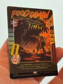1X FOIL Food Chain BORDERLESS MINT MTG Secret Lair VHS Poster Staple EDH CEDH - Image 3