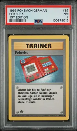 Pokemon TCG - 1st Edition Base Set - Pokedex 87/102 - PSA 7 German - Image 1