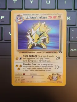 Pokemon: Lt. Surge's Jolteon #28/132 Rare Non-holo Gym Challenge 2000 - LP - J75 - Image 1