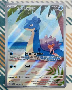 Pokemon TCG Misty's Lapras 194/182 Destined Rivals Illustration Rare NM Clean - Image 2