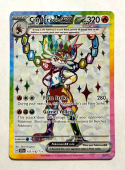 Pokemon Stellar Crown - CINDERACE EX - ULTRA RARE - 157/142 - NM/M - Image 1