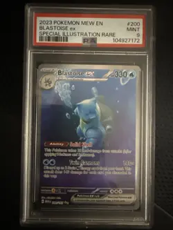 2023 POKEMON MEW EN-151 SPECIAL ILLUSTRATION RARE #200 BLASTOISE EX PSA 9 - Image 1