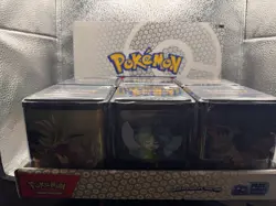 POKEMON 2025 STACKING TIN LOT X6 W/ DISPLAY 18 BOOSTER PACKS NEW FACTORY SEALED! - Image 1