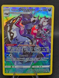 Pokemon TCG Galarian Obstagoon TG10/TG30 Astral Radiance Holo Rare - Image 1