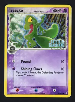 Treecko Reverse Holo 68/100 Crystal Guardians Common Pokemon TCG - Image 1