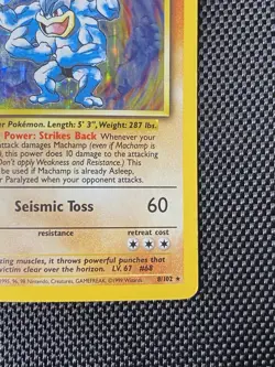 Machamp 8/102 HOLO Rare 1st Edition Base Set 1999 WOTC Pokemon TCG - Image 4