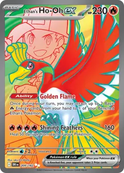 Pokemon TCG - Ethan's Ho-Oh ex Full Art 209/182 DRI - 536 - Image 1