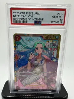 Namco Nefeltari Vivi Kingdoms of Intrigue OP04-118 PSA 10 Foil Secret Rare JP 2… - Image 2