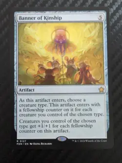 MTG Banner of Kinship Foundations 127 Regular Rare Card in NM Condition - Image 1