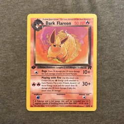 DARK FLAREON 35/82 1ST EDITION NON HOLO VINTAGE 2000 POKEMON CARD - Image 1