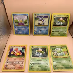 Vintage Pokemon Lot Of 6 Cards Ivysaur, Wartortle, & Etc. - Image 1