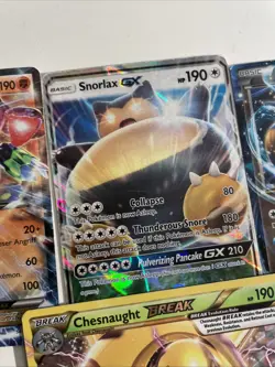 Pokemon TCG 7 Card Lot Ultra Rare Holo LP Snorlax Kingdra Zygarde Dodou Bisharp - Image 2