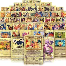 49 Pcs Gold Foil Pokemon Cards Pack – VMAX GX TCG Rare Card Lot/collectible/gift - Image 1