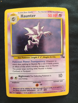 Haunter - 6/62 - Pokemon Fossil Unlimited Holo Rare Card WotC LP - Image 1