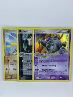 Pokemon EX Crystal Guardians Card Lot Combusken Nuzleaf Dusclops 3 Cards - Image 1