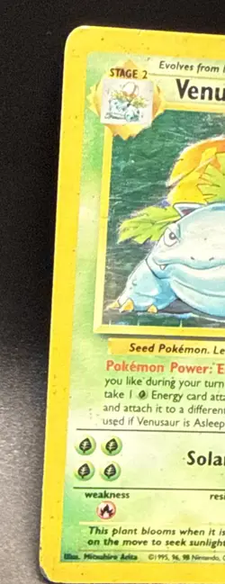 ✅🔥Pokemon TCG Venusaur Base Set Holo Unlimited RARE Card 15/102 LP Condition🔥✅ - Image 2