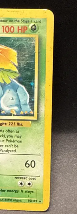 ✅🔥Pokemon TCG Venusaur Base Set Holo Unlimited RARE Card 15/102 LP Condition🔥✅ - Image 3