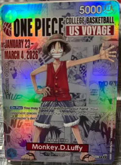 Illinois One Piece College Basketball Card And Poster Monkey D Luffy - Image 1
