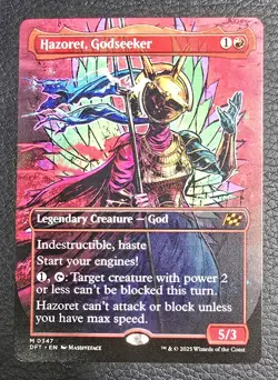 Hazoret, Godseeker (Borderless) #347 (NM) Aetherdrift DFT Magic MTG - Image 1