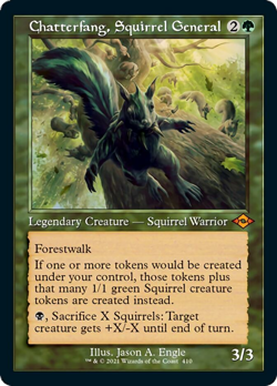 Chatterfang, Squirrel General (Retro Frame ETCHED) FOIL Modern Horizons 2 PLD - Image 1