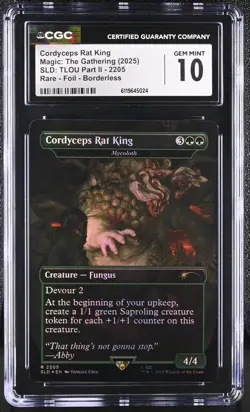 MTG SLD Cordyceps Rat King #2205 (Mycoloth) CGC GEM MINT 10 Foil Borderless TLOU - Image 1