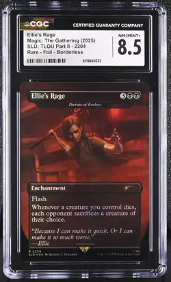 MTG SLD Ellie's Rage #2204 (Dictate of Erebos) Foil Borderless CGC NM/MINT+ 8.5 - Image 1