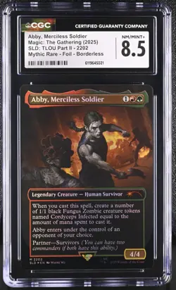 MTG SLD Abby, Merciless Soldier #2202 CGC NM/MINT+ 8.5 Foil Borderless Mythic - Image 1