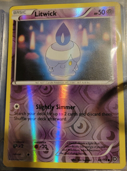 Reverse Holo Foil Litwick # 48/114 Steam Siege Set Pokemon Cards NM/MINT - Image 1