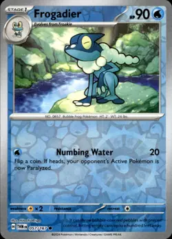 Pokemon Frogadier Common Reverse Holo TWM 057/167 NM - Image 1