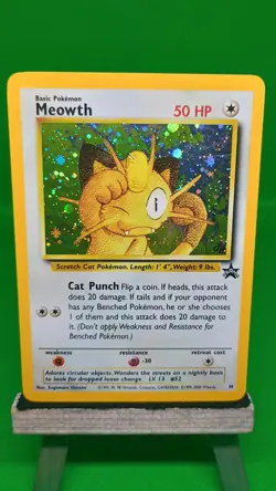 Pokemon TCG - Meowth Promo 10 Black Star GB Game Boy - Moderate Play - Image 1