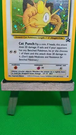 Pokemon TCG - Meowth Promo 10 Black Star GB Game Boy - Moderate Play - Image 3