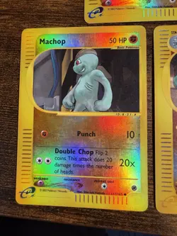Pokemon Machamp 16/165 Machop 117/165 Machoke 85/165 Expedition Reverse Holo - Image 2