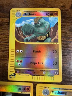 Pokemon Machamp 16/165 Machop 117/165 Machoke 85/165 Expedition Reverse Holo - Image 3
